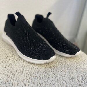 Anne Klein "Mylee" Studded Black Sock Slip on Sneaker